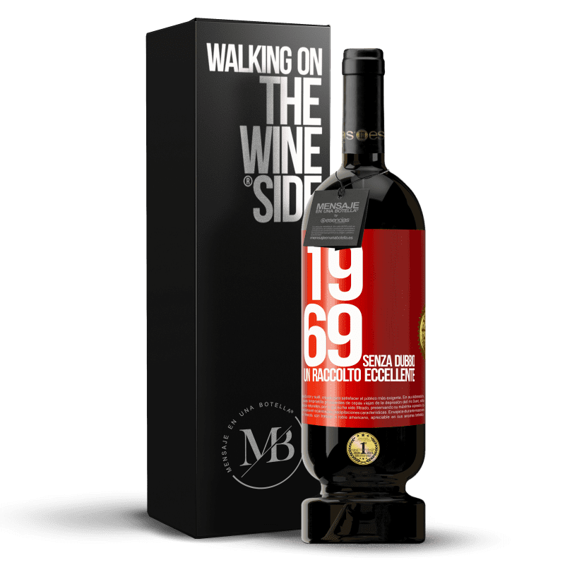 49,95 € Spedizione Gratuita | Vino rosso Edizione Premium MBS® Riserva 1969. Senza dubbio, un raccolto eccellente Etichetta Rossa. Etichetta personalizzabile Riserva 12 Mesi Raccogliere 2014 Tempranillo