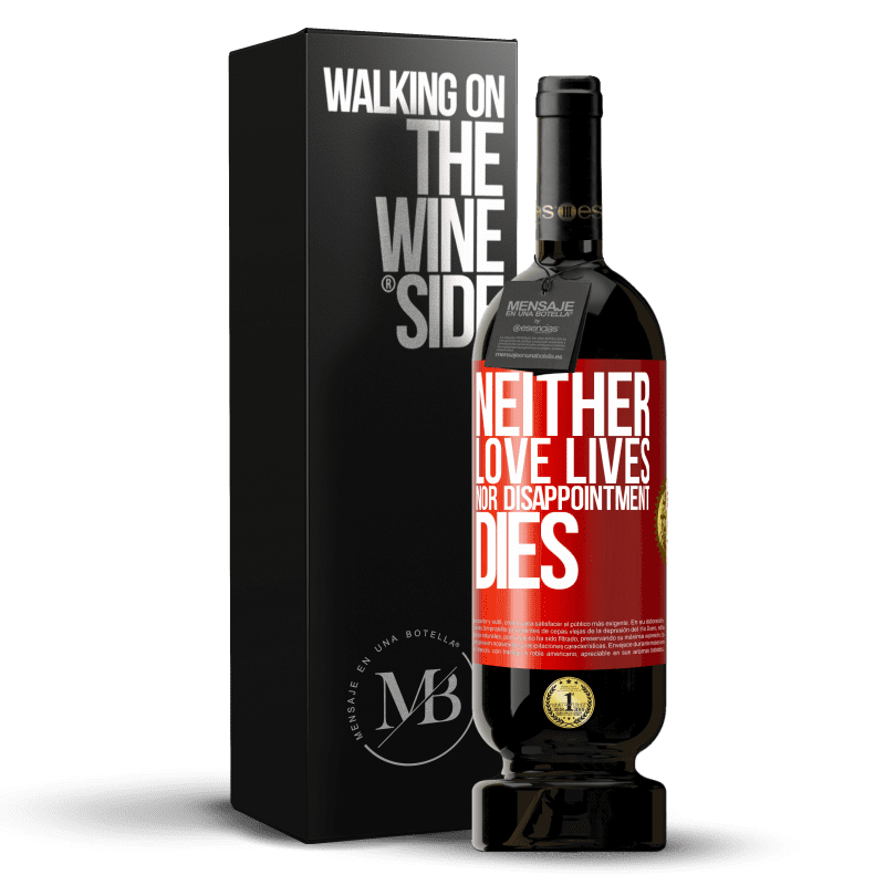 49,95 € 送料無料 | 赤ワイン プレミアム版 MBS® 予約する 愛も命も失望も死なない 赤いタグ. カスタマイズ可能なラベル 予約する 12 月 収穫 2016 Tempranillo