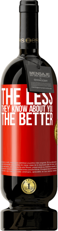 29,95 € Free Shipping | Red Wine Premium Edition MBS® Reserva The less they know about you, the better Red Label. Customizable label Reserva 12 Months Harvest 2014 Tempranillo