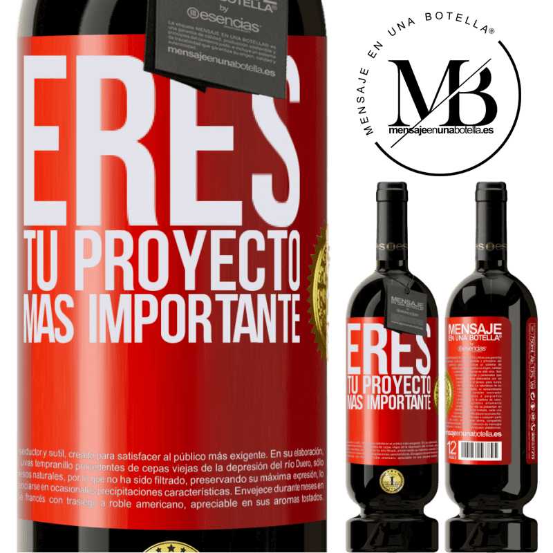 29,95 € Envoi gratuit | Vin rouge Édition Premium MBS® Reserva Vous êtes votre projet le plus important Étiquette Rouge. Étiquette personnalisable Reserva 12 Mois Récolte 2014 Tempranillo