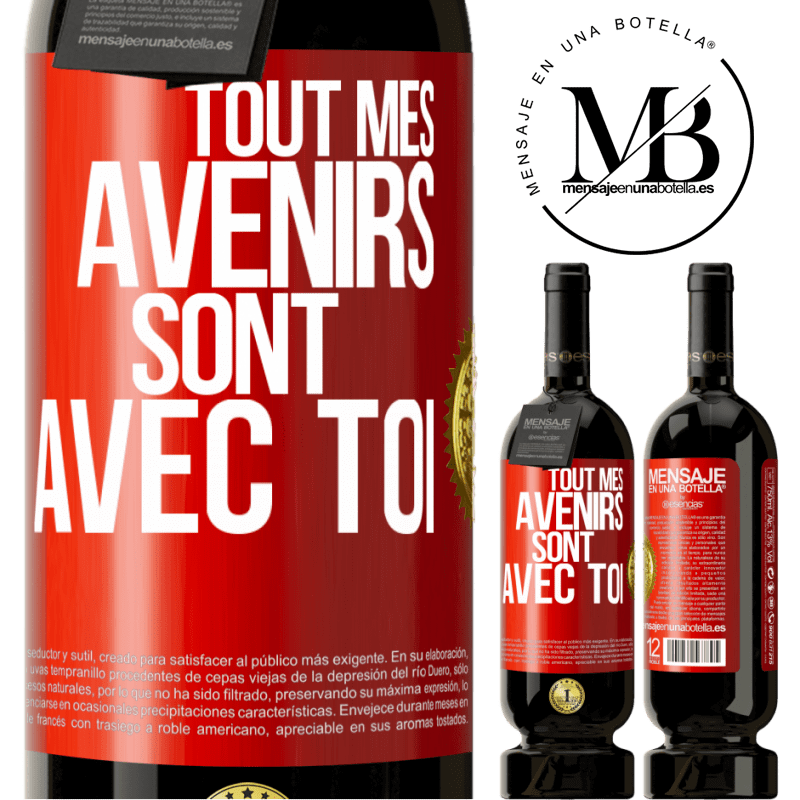 49,95 € Envoi gratuit | Vin rouge Édition Premium MBS® Réserve Tout mes avenirs sont avec toi Étiquette Rouge. Étiquette personnalisable Réserve 12 Mois Récolte 2016 Tempranillo