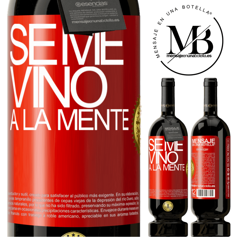 49,95 € 免费送货 | 红酒 高级版 MBS® 预订 Se me VINO a la mente… 红色标签. 可自定义的标签 预订 12 个月 收成 2016 Tempranillo