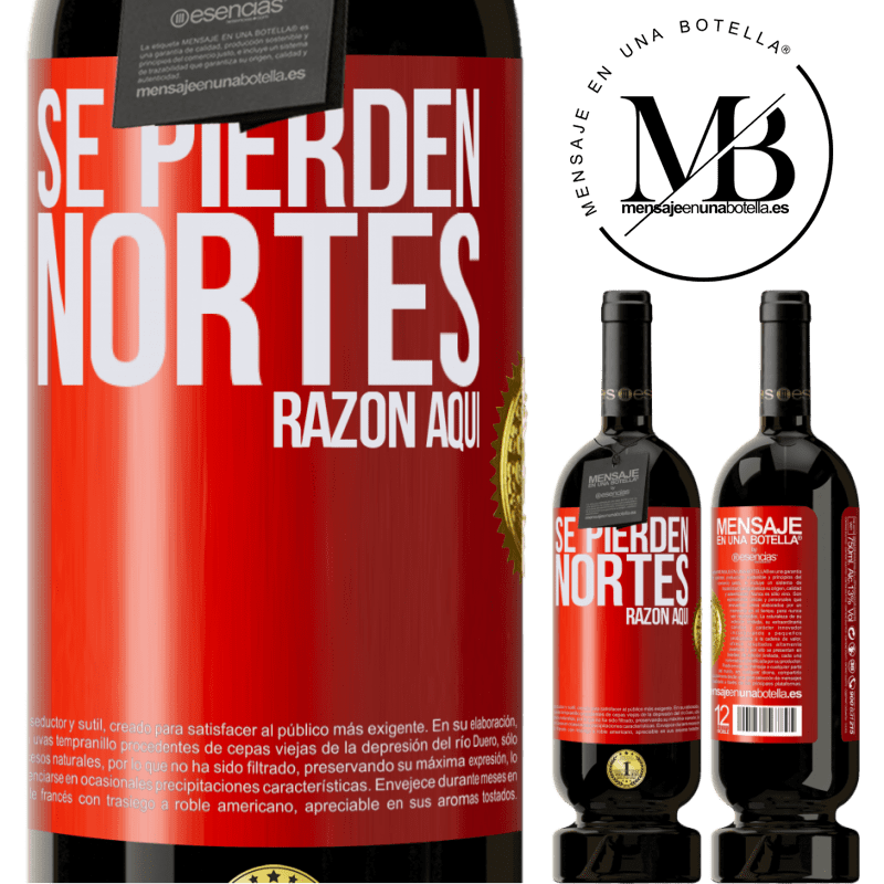 29,95 € Envoi gratuit | Vin rouge Édition Premium MBS® Reserva Les Nortes sont perdus. Raison ici Étiquette Rouge. Étiquette personnalisable Reserva 12 Mois Récolte 2014 Tempranillo