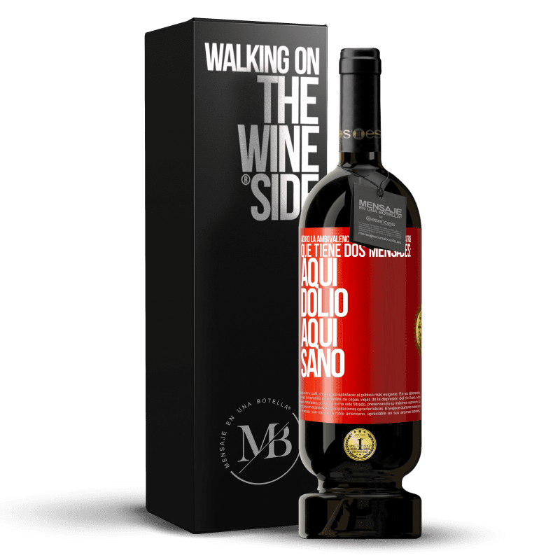 49,95 € Envío gratis | Vino Tinto Edición Premium MBS® Reserva Adoro la ambivalencia poética de una cicatriz, que tiene dos mensajes: aquí dolió, aquí sanó Etiqueta Roja. Etiqueta personalizable Reserva 12 Meses Cosecha 2016 Tempranillo