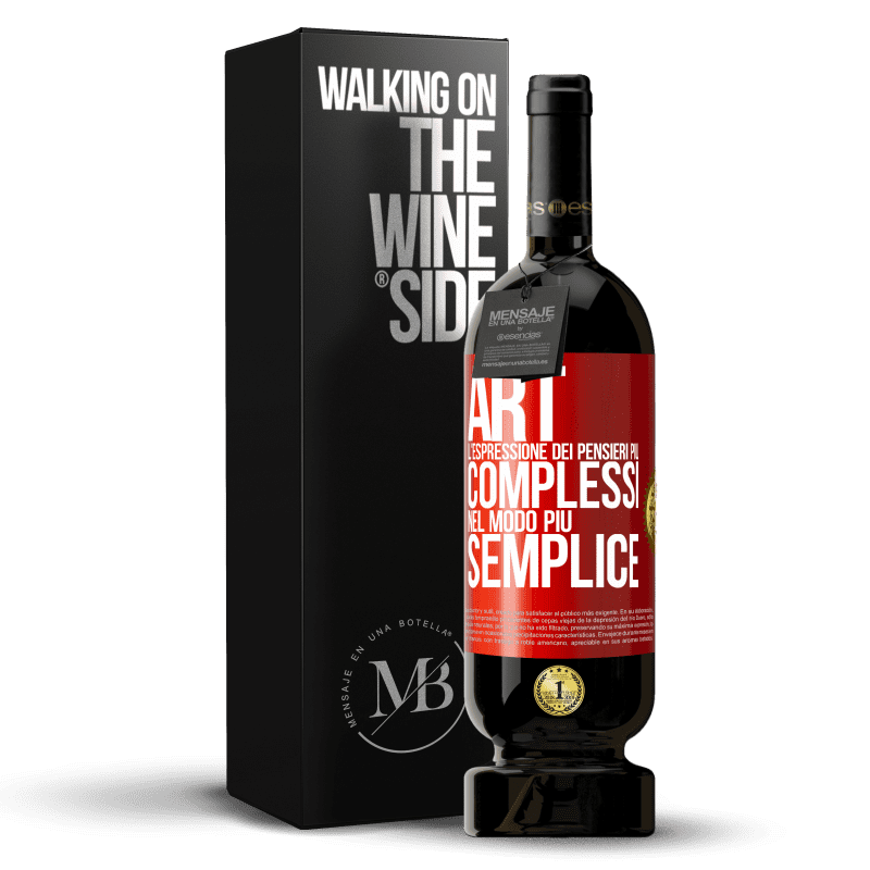 49,95 € Spedizione Gratuita | Vino rosso Edizione Premium MBS® Riserva ART. L'espressione dei pensieri più complessi nel modo più semplice Etichetta Rossa. Etichetta personalizzabile Riserva 12 Mesi Raccogliere 2015 Tempranillo