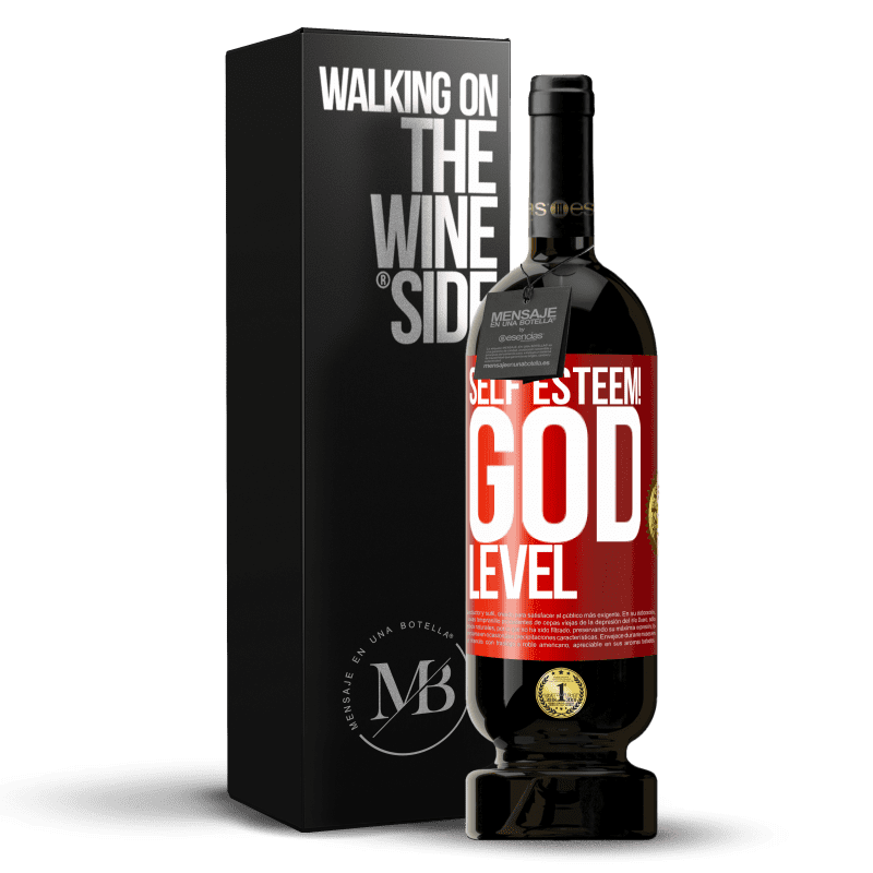 49,95 € Free Shipping | Red Wine Premium Edition MBS® Reserve Self esteem! God level Red Label. Customizable label Reserve 12 Months Harvest 2015 Tempranillo