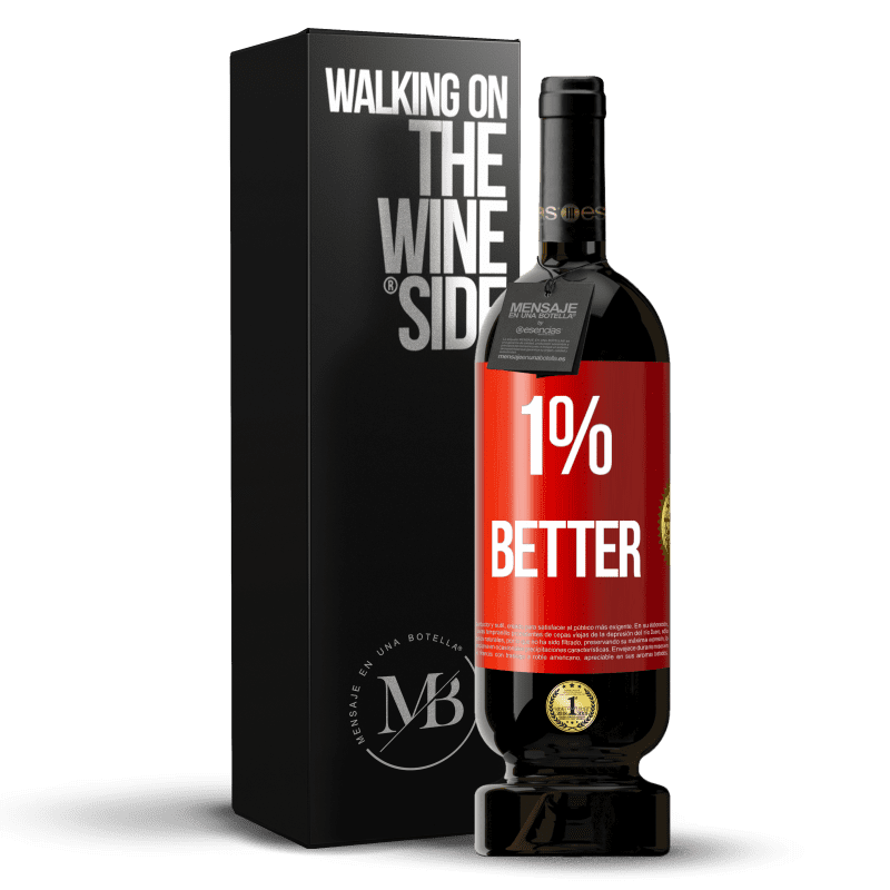 49,95 € Envoi gratuit | Vin rouge Édition Premium MBS® Réserve 1% Better Étiquette Rouge. Étiquette personnalisable Réserve 12 Mois Récolte 2014 Tempranillo