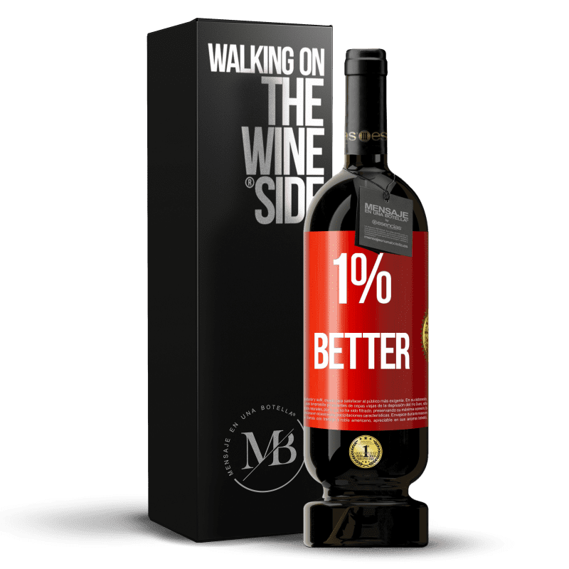 49,95 € Spedizione Gratuita | Vino rosso Edizione Premium MBS® Riserva 1% Better Etichetta Rossa. Etichetta personalizzabile Riserva 12 Mesi Raccogliere 2014 Tempranillo