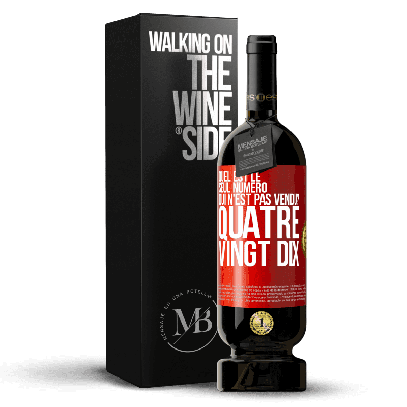 49,95 € Envoi gratuit | Vin rouge Édition Premium MBS® Réserve Quel est le seul numéro qui n'est pas vendu? Quatre vingt dix Étiquette Rouge. Étiquette personnalisable Réserve 12 Mois Récolte 2014 Tempranillo