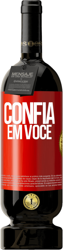 Envio grátis | Vinho tinto Edição Premium MBS® Reserva Confia em você Etiqueta Vermelha. Etiqueta personalizável Reserva 12 Meses Colheita 2014 Tempranillo