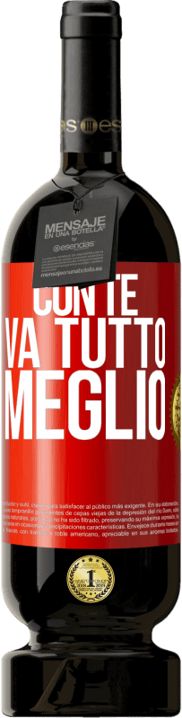 49,95 € Spedizione Gratuita | Vino rosso Edizione Premium MBS® Riserva Con te va tutto meglio Etichetta Rossa. Etichetta personalizzabile Riserva 12 Mesi Raccogliere 2015 Tempranillo