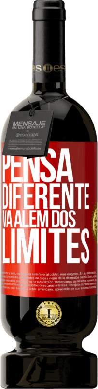 Envio grátis | Vinho tinto Edição Premium MBS® Reserva Pensa diferente. Vá além dos limites Etiqueta Vermelha. Etiqueta personalizável Reserva 12 Meses Colheita 2014 Tempranillo