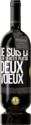 49,95 € Envoi gratuit | Vin rouge Édition Premium MBS® Réserve Je suis là. Il ne te reste plus que deux voeux Étiquette Noire. Étiquette personnalisable Réserve 12 Mois Récolte 2016 Tempranillo