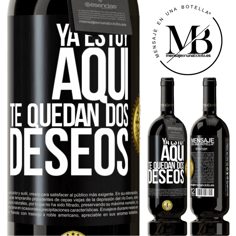 49,95 € Envío gratis | Vino Tinto Edición Premium MBS® Reserva Ya estoy aquí. Te quedan dos deseos Etiqueta Negra. Etiqueta personalizable Reserva 12 Meses Cosecha 2014 Tempranillo