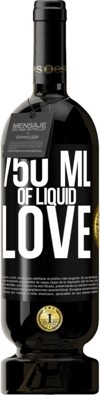 49,95 € | 红酒 高级版 MBS® 预订 750毫升液体之爱 黑标. 可自定义的标签 预订 12 个月 收成 2014 Tempranillo