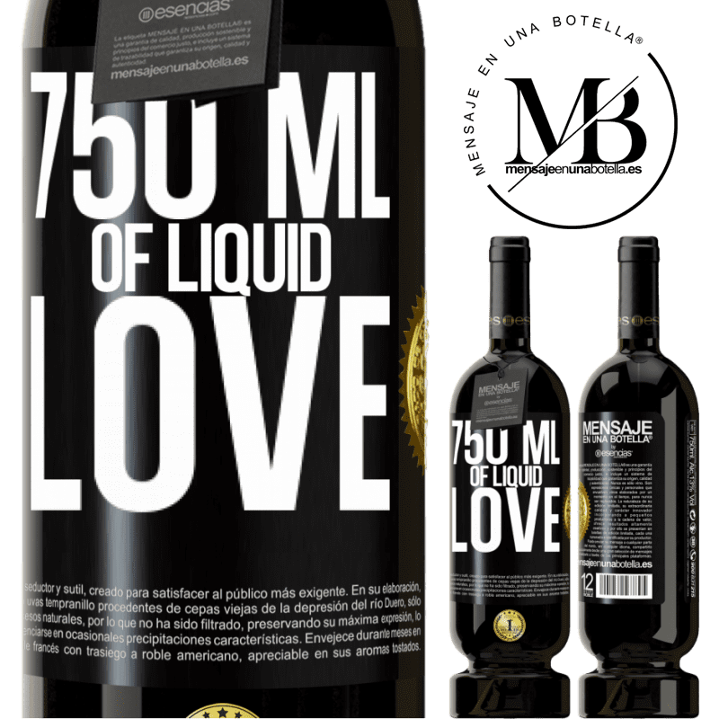 49,95 € Free Shipping | Red Wine Premium Edition MBS® Reserve 750 ml of liquid love Black Label. Customizable label Reserve 12 Months Harvest 2015 Tempranillo