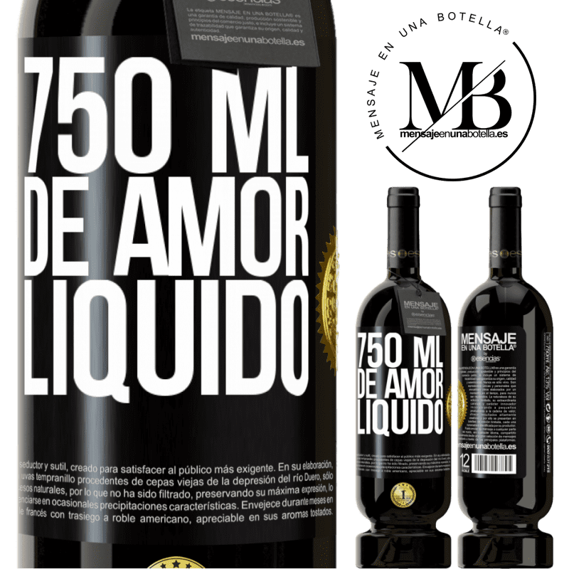 49,95 € Envio grátis | Vinho tinto Edição Premium MBS® Reserva 750 ml de amor líquido Etiqueta Preta. Etiqueta personalizável Reserva 12 Meses Colheita 2015 Tempranillo