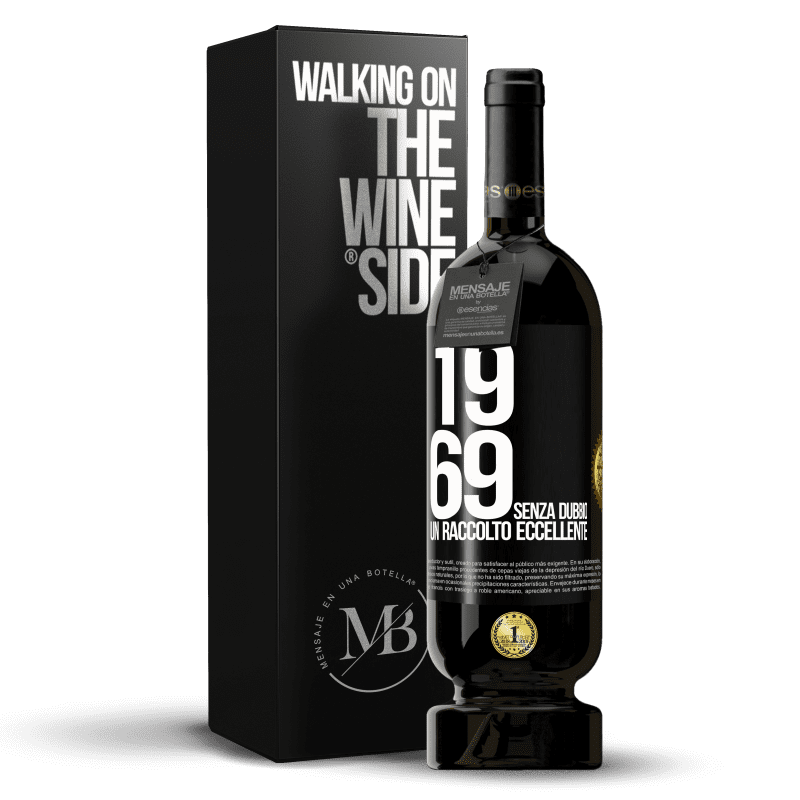 49,95 € Spedizione Gratuita | Vino rosso Edizione Premium MBS® Riserva 1969. Senza dubbio, un raccolto eccellente Etichetta Nera. Etichetta personalizzabile Riserva 12 Mesi Raccogliere 2015 Tempranillo