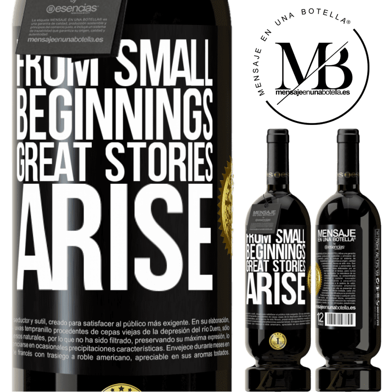 29,95 € Free Shipping | Red Wine Premium Edition MBS® Reserva From small beginnings great stories arise Black Label. Customizable label Reserva 12 Months Harvest 2014 Tempranillo