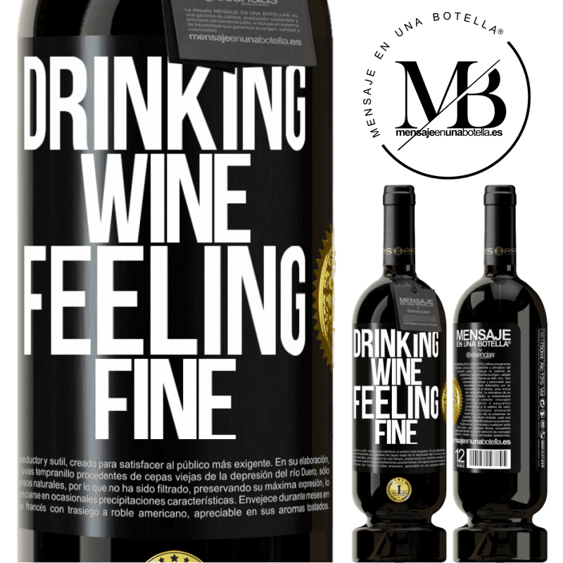 29,95 € Free Shipping | Red Wine Premium Edition MBS® Reserva Drinking wine, feeling fine Black Label. Customizable label Reserva 12 Months Harvest 2014 Tempranillo