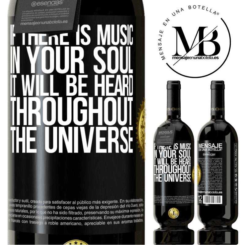 29,95 € Free Shipping | Red Wine Premium Edition MBS® Reserva If there is music in your soul, it will be heard throughout the universe Black Label. Customizable label Reserva 12 Months Harvest 2014 Tempranillo
