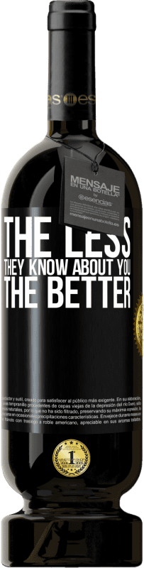 49,95 € | Red Wine Premium Edition MBS® Reserve The less they know about you, the better Black Label. Customizable label Reserve 12 Months Harvest 2015 Tempranillo