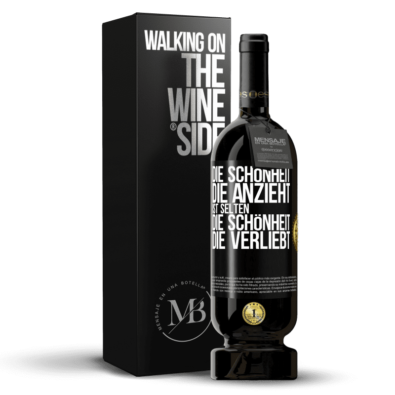 49,95 € Kostenloser Versand | Rotwein Premium Ausgabe MBS® Reserve Die Schönheit, die anzieht, ist selten die Schönheit, die verliebt Schwarzes Etikett. Anpassbares Etikett Reserve 12 Monate Ernte 2016 Tempranillo
