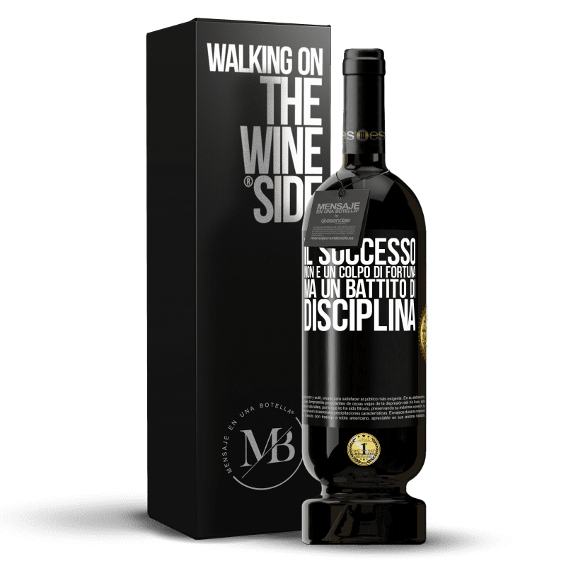 49,95 € Spedizione Gratuita | Vino rosso Edizione Premium MBS® Riserva Il successo non è un colpo di fortuna, ma un battito di disciplina Etichetta Nera. Etichetta personalizzabile Riserva 12 Mesi Raccogliere 2015 Tempranillo