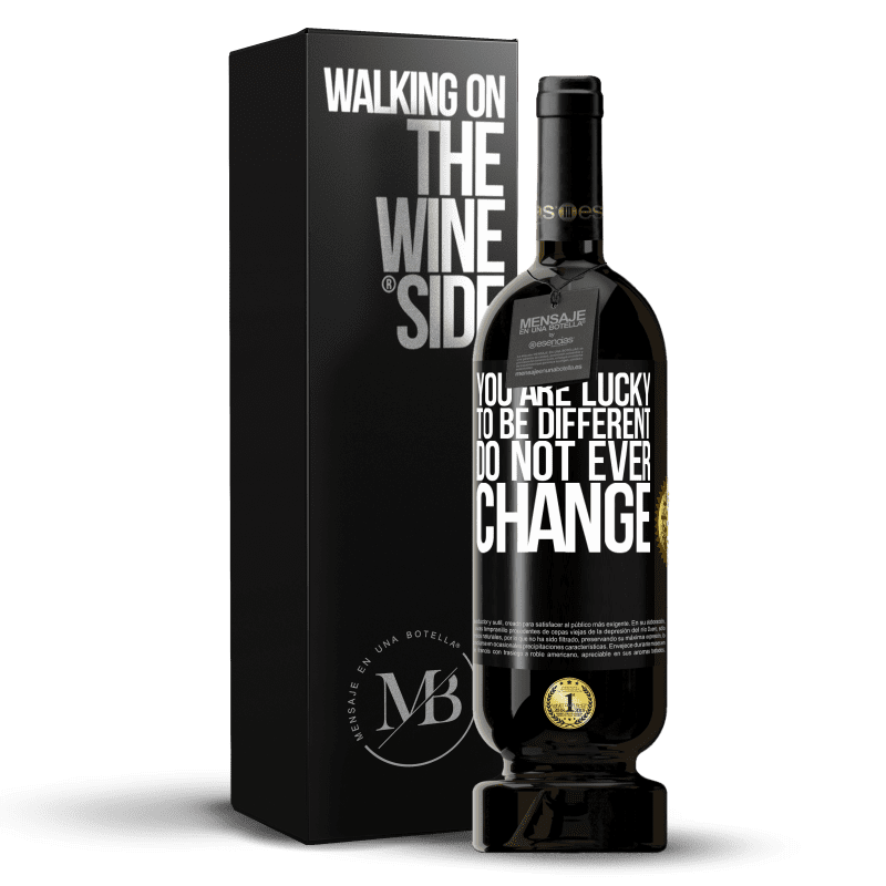 49,95 € Free Shipping | Red Wine Premium Edition MBS® Reserve You are lucky to be different. Do not ever change Black Label. Customizable label Reserve 12 Months Harvest 2014 Tempranillo