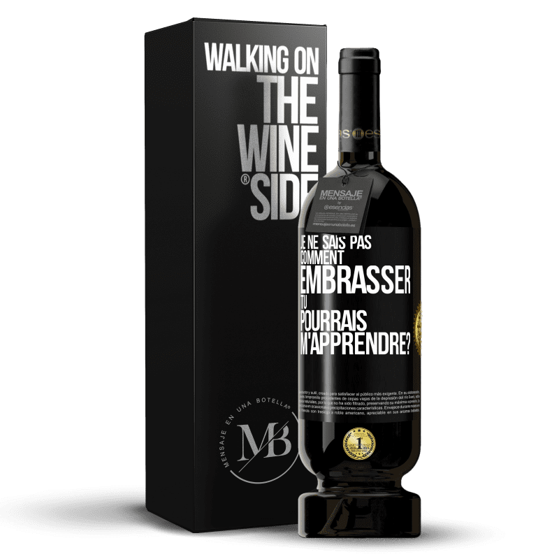 49,95 € Envoi gratuit | Vin rouge Édition Premium MBS® Réserve Je ne sais pas comment embrasser, tu pourrais m'apprendre? Étiquette Noire. Étiquette personnalisable Réserve 12 Mois Récolte 2014 Tempranillo