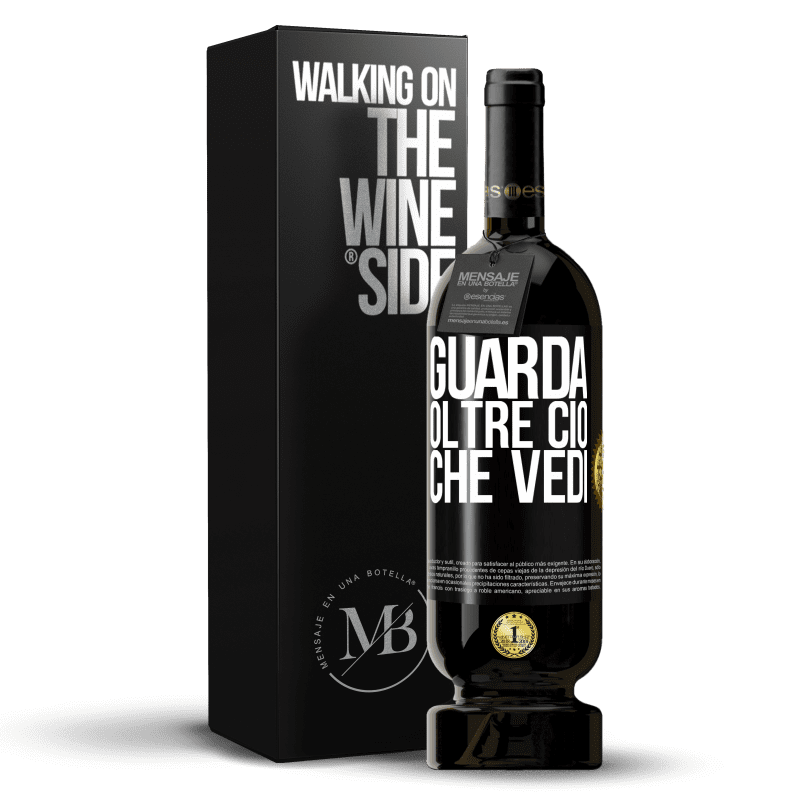 49,95 € Spedizione Gratuita | Vino rosso Edizione Premium MBS® Riserva Guarda oltre ciò che vedi Etichetta Nera. Etichetta personalizzabile Riserva 12 Mesi Raccogliere 2015 Tempranillo