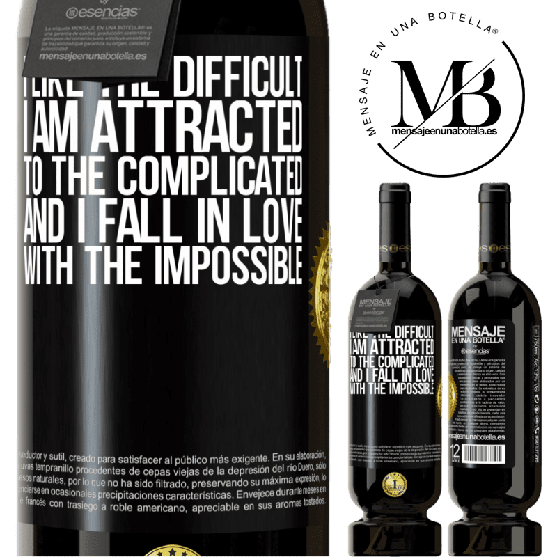 29,95 € Free Shipping | Red Wine Premium Edition MBS® Reserva I like the difficult, I am attracted to the complicated, and I fall in love with the impossible Black Label. Customizable label Reserva 12 Months Harvest 2014 Tempranillo