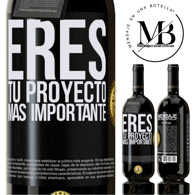 29,95 € Envoi gratuit | Vin rouge Édition Premium MBS® Reserva Vous êtes votre projet le plus important Étiquette Noire. Étiquette personnalisable Reserva 12 Mois Récolte 2014 Tempranillo