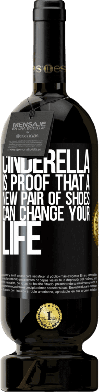 49,95 € | 红酒 高级版 MBS® 预订 灰姑娘证明了一双新鞋可以改变您的生活 黑标. 可自定义的标签 预订 12 个月 收成 2014 Tempranillo