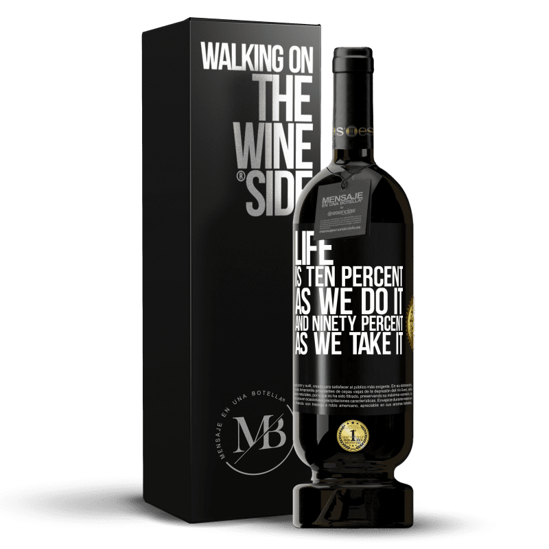 49,95 € 免费送货 | 红酒 高级版 MBS® 预订 人生是十成，人生是九十 黑标. 可自定义的标签 预订 12 个月 收成 2016 Tempranillo