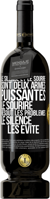 49,95 € | Vin rouge Édition Premium MBS® Réserve Le silence et le sourire sont deux armes puissantes. Le sourire résout les problèmes, le silence les évite Étiquette Noire. Étiquette personnalisable Réserve 12 Mois Récolte 2016 Tempranillo