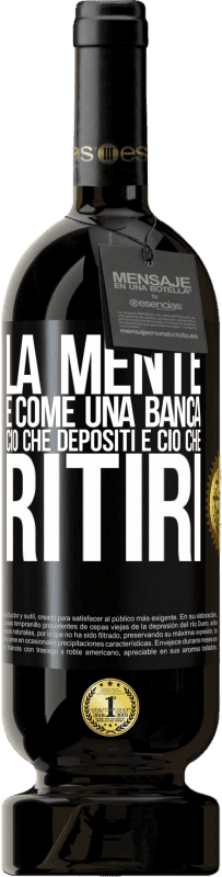 49,95 € Spedizione Gratuita | Vino rosso Edizione Premium MBS® Riserva La mente è come una banca. Ciò che depositi è ciò che ritiri Etichetta Nera. Etichetta personalizzabile Riserva 12 Mesi Raccogliere 2016 Tempranillo