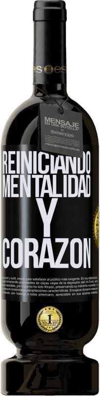 Envío gratis | Vino Tinto Edición Premium MBS® Reserva Reiniciando mentalidad y corazón Etiqueta Negra. Etiqueta personalizable Reserva 12 Meses Cosecha 2014 Tempranillo