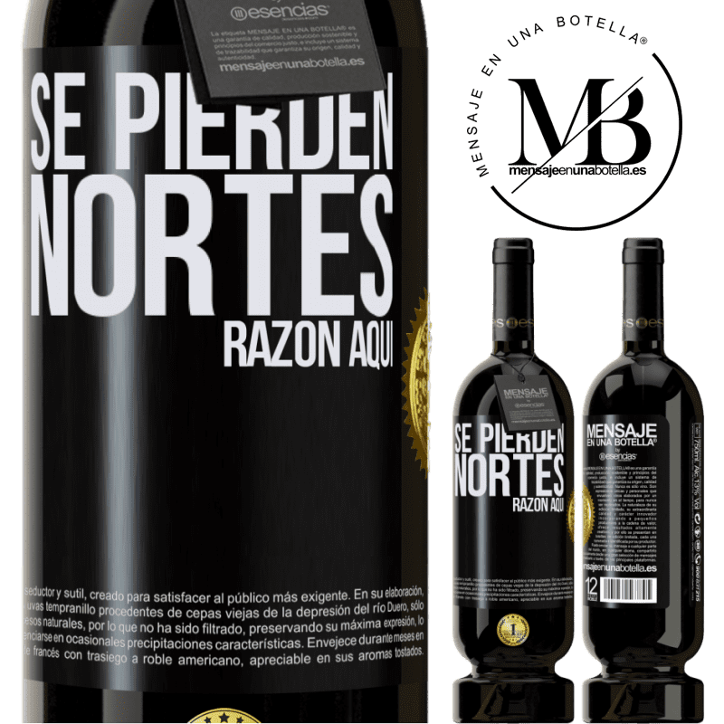 29,95 € Envoi gratuit | Vin rouge Édition Premium MBS® Reserva Les Nortes sont perdus. Raison ici Étiquette Noire. Étiquette personnalisable Reserva 12 Mois Récolte 2014 Tempranillo