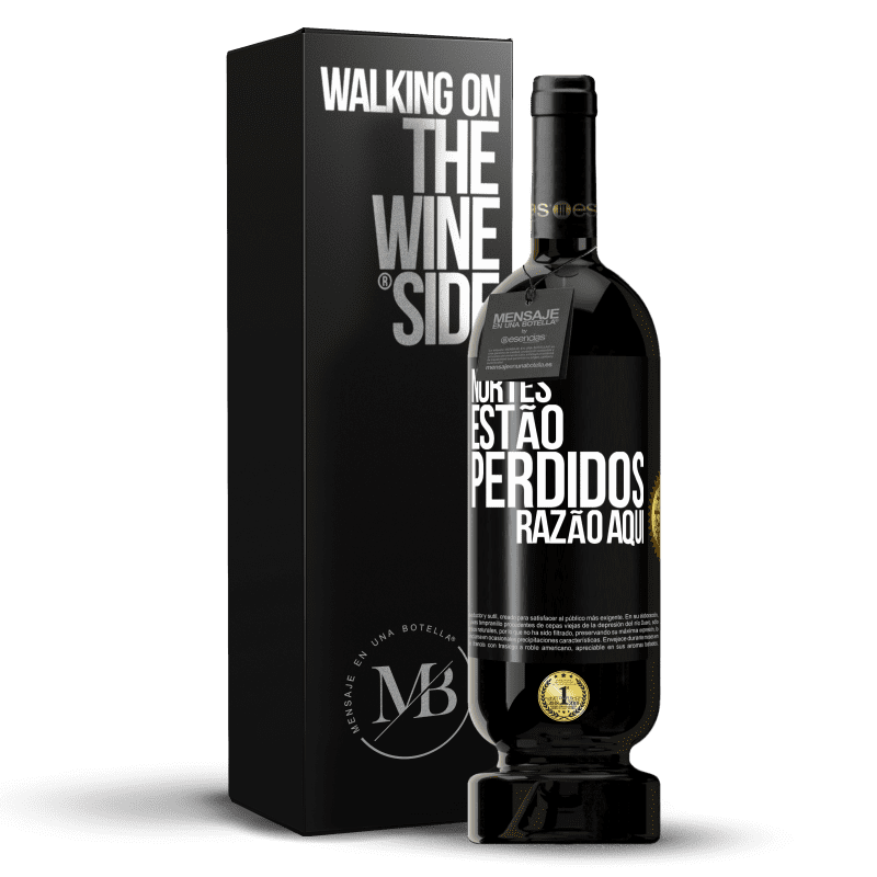 49,95 € Envio grátis | Vinho tinto Edição Premium MBS® Reserva Nortes estão perdidos. Razão aqui Etiqueta Preta. Etiqueta personalizável Reserva 12 Meses Colheita 2015 Tempranillo