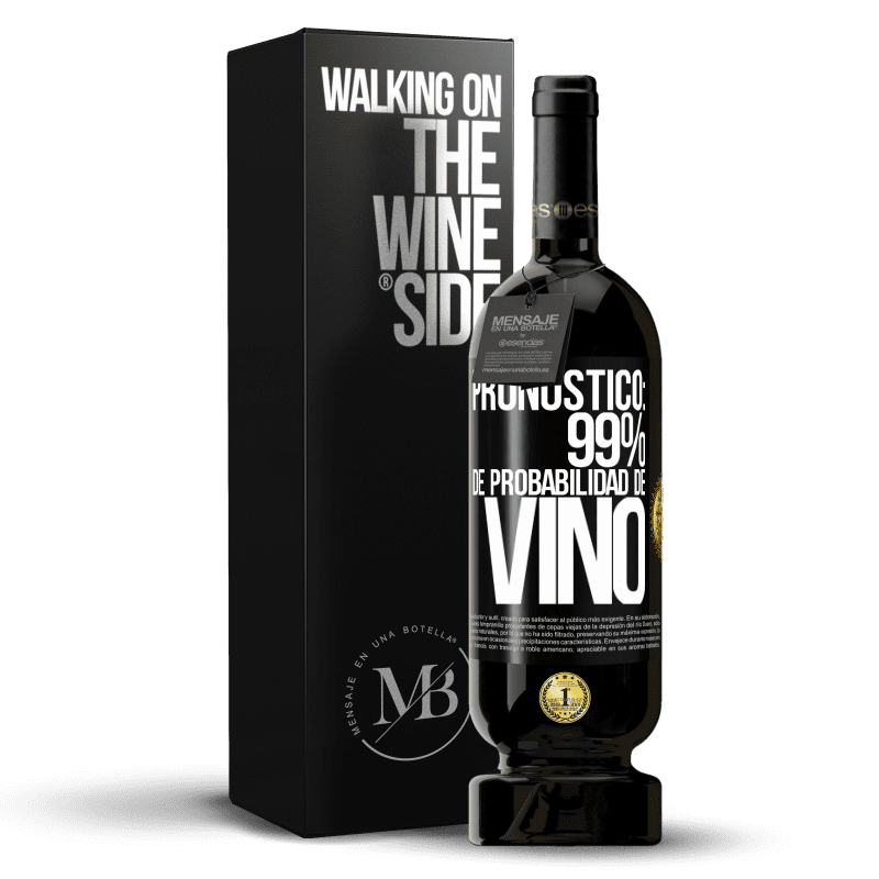 49,95 € Envío gratis | Vino Tinto Edición Premium MBS® Reserva Pronóstico: 99% de probabilidad de vino Etiqueta Negra. Etiqueta personalizable Reserva 12 Meses Cosecha 2015 Tempranillo