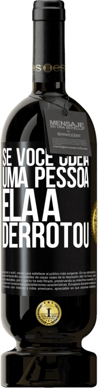 49,95 € Envio grátis | Vinho tinto Edição Premium MBS® Reserva Se você odeia uma pessoa, ela a derrotou Etiqueta Preta. Etiqueta personalizável Reserva 12 Meses Colheita 2016 Tempranillo