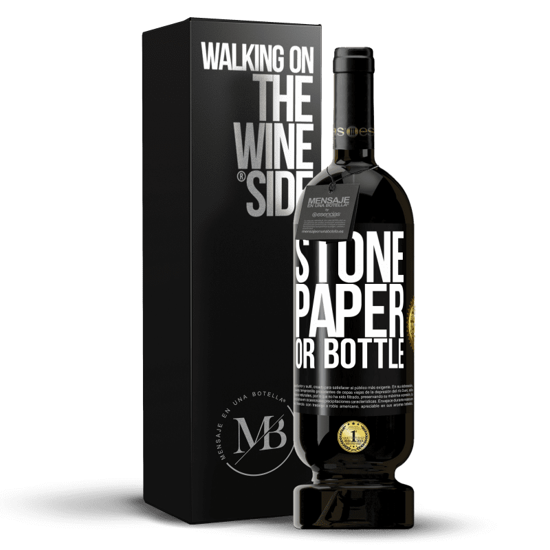 49,95 € Free Shipping | Red Wine Premium Edition MBS® Reserve Stone, paper or bottle Black Label. Customizable label Reserve 12 Months Harvest 2014 Tempranillo