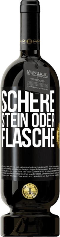 49,95 € Kostenloser Versand | Rotwein Premium Ausgabe MBS® Reserve Schere, Stein oder Flasche Schwarzes Etikett. Anpassbares Etikett Reserve 12 Monate Ernte 2016 Tempranillo