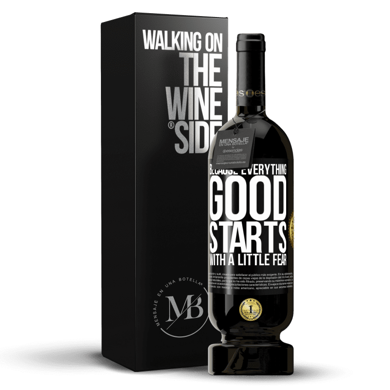 49,95 € Free Shipping | Red Wine Premium Edition MBS® Reserve Because everything good starts with a little fear Black Label. Customizable label Reserve 12 Months Harvest 2014 Tempranillo