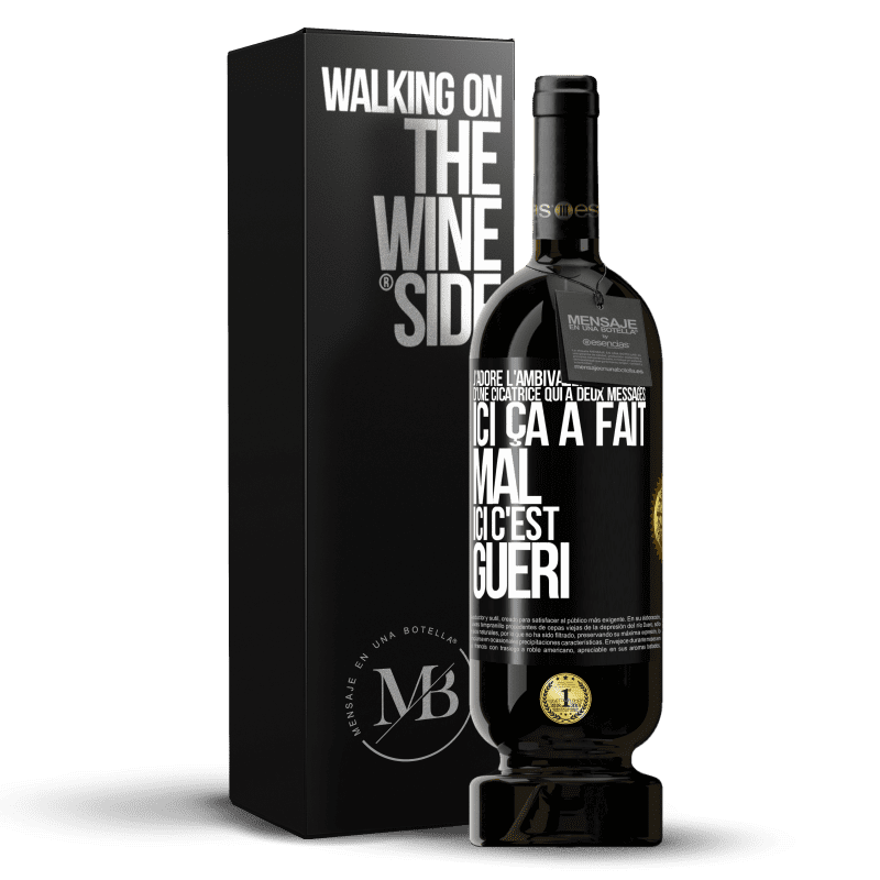 49,95 € Envoi gratuit | Vin rouge Édition Premium MBS® Réserve J'adore l'ambivalence poétique d'une cicatrice qui a deux messages: ici ça a fait mal, ici c'est guéri Étiquette Noire. Étiquette personnalisable Réserve 12 Mois Récolte 2016 Tempranillo