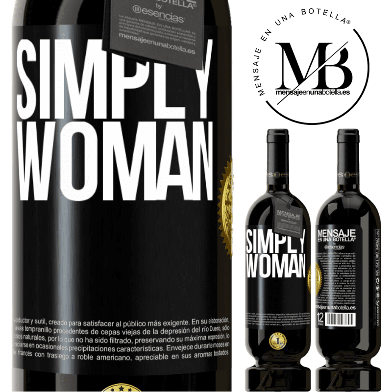 29,95 € Free Shipping | Red Wine Premium Edition MBS® Reserva Simply woman Black Label. Customizable label Reserva 12 Months Harvest 2014 Tempranillo