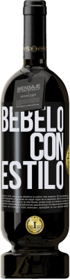 Envío gratis | Vino Tinto Edición Premium MBS® Reserva Bébelo con estilo Etiqueta Negra. Etiqueta personalizable Reserva 12 Meses Cosecha 2015 Tempranillo