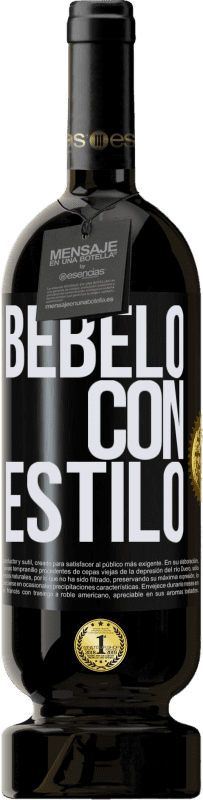 49,95 € | Vino Tinto Edición Premium MBS® Reserva Bébelo con estilo Etiqueta Negra. Etiqueta personalizable Reserva 12 Meses Cosecha 2014 Tempranillo