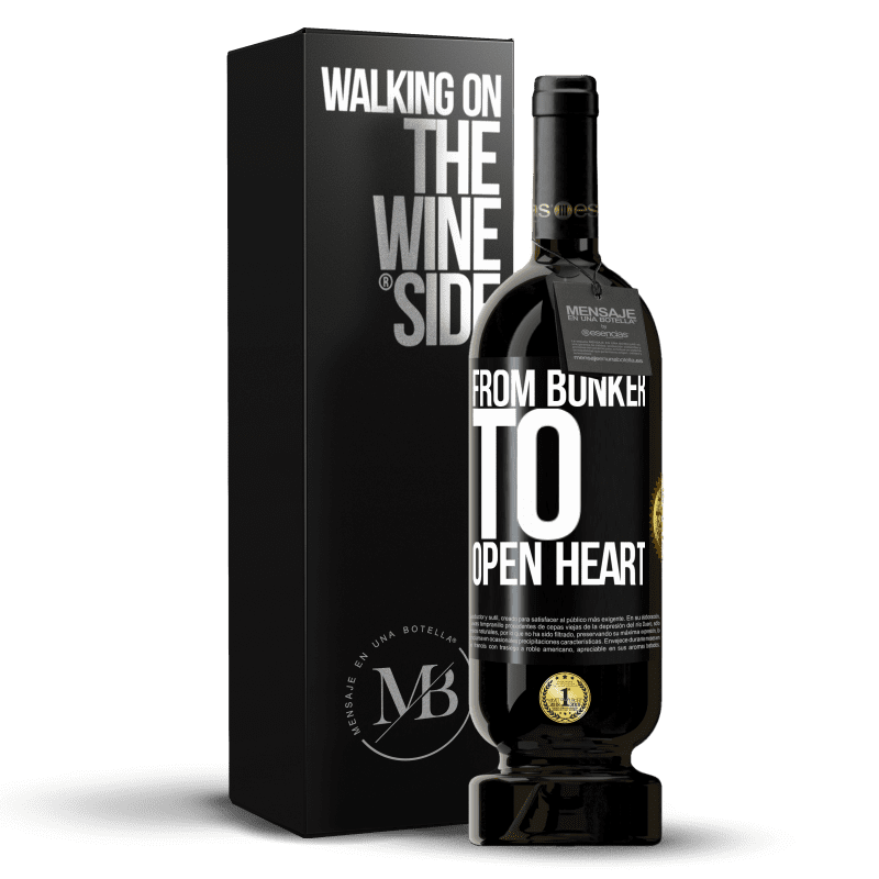 49,95 € Free Shipping | Red Wine Premium Edition MBS® Reserve From bunker to open heart Black Label. Customizable label Reserve 12 Months Harvest 2014 Tempranillo